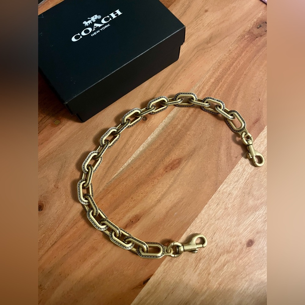 Coach Brass Link Chain Strap